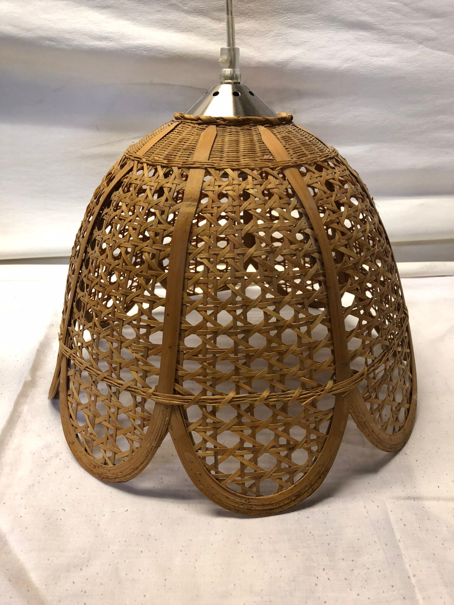Vintage rattan hanging lamp