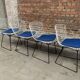 4 chaises 420 par Harry Bertoia pour Knoll International, 1960