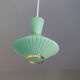 Green diabolo pendant lamp with gilding chandelier vintage luminaire