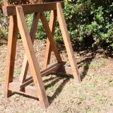 Farm table on trestles, 178 cm x 68 cm