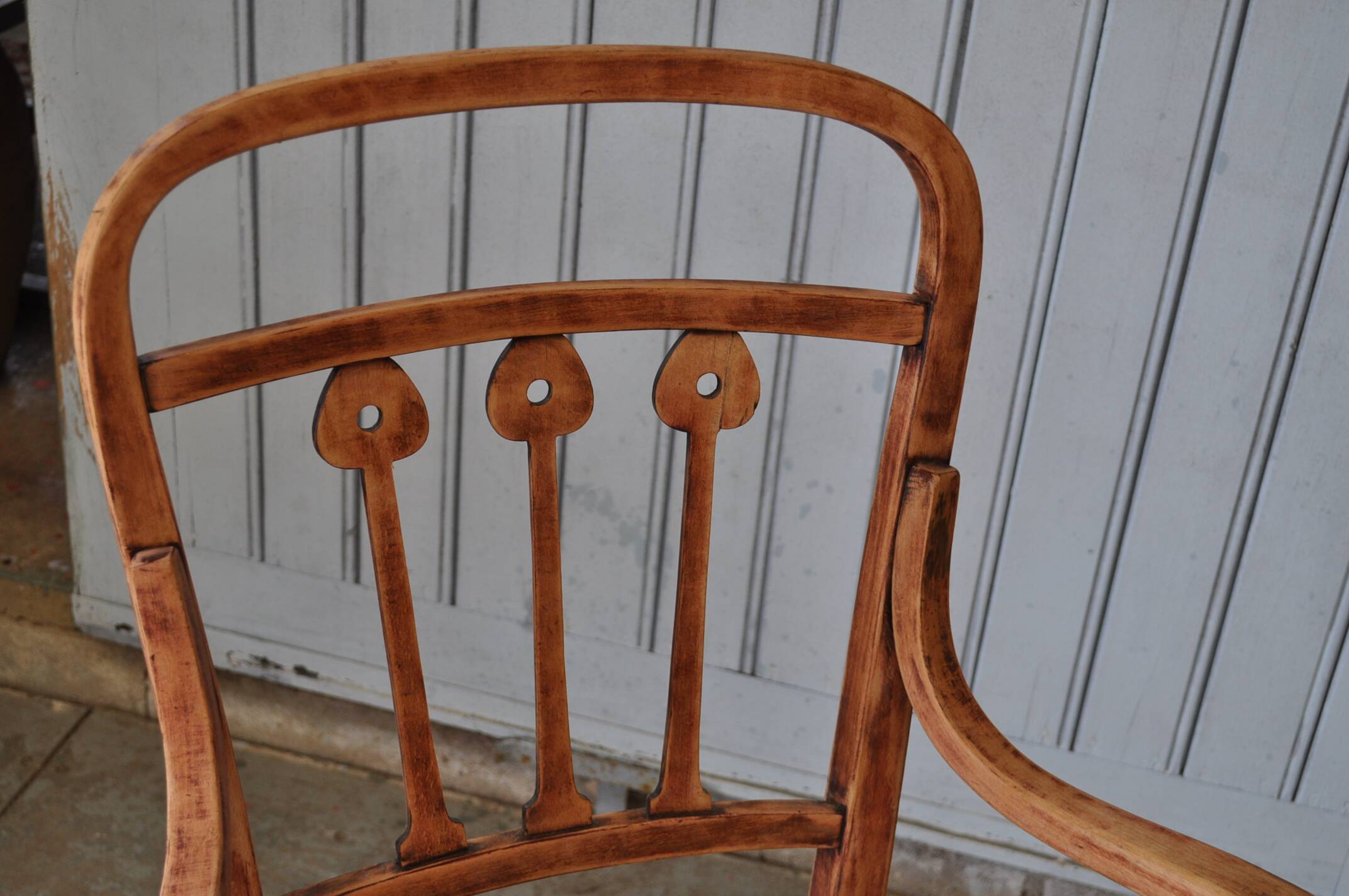 Retro canned armchair.