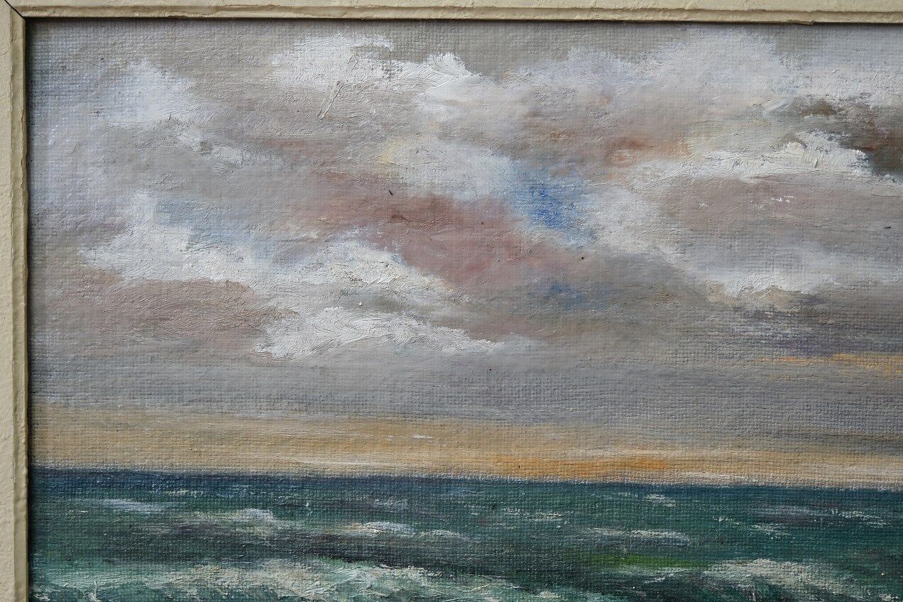 Scandinavian modern painting, 1960s, Oil on panel