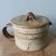 Puisaye stoneware teapot kettle pitcher signed Jean-Pierre Prud'homme