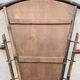 Bamboo coat rack from the 19th century, mirror in the shape of a crescent moon.