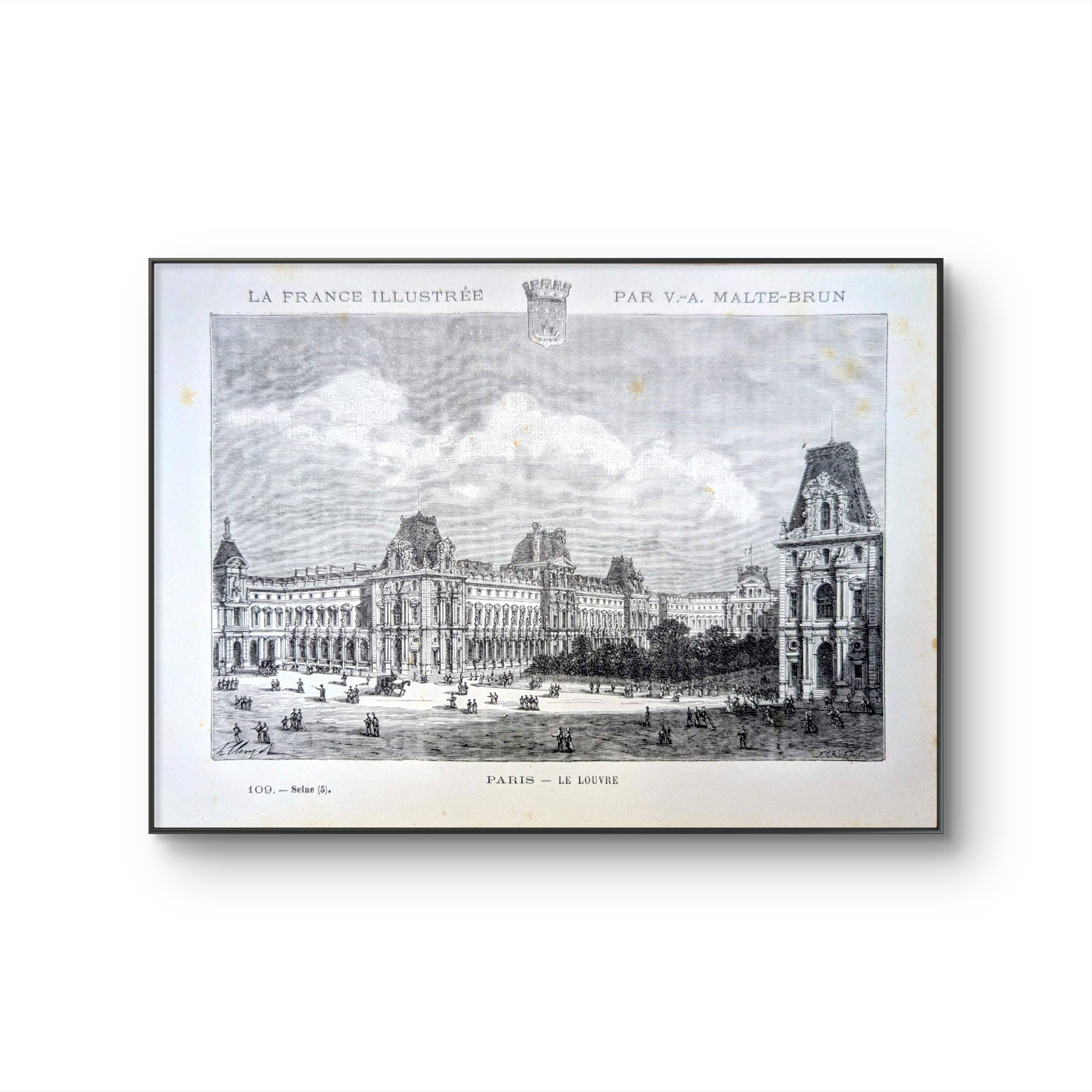 The Louvre, Paris, printed in 1883.