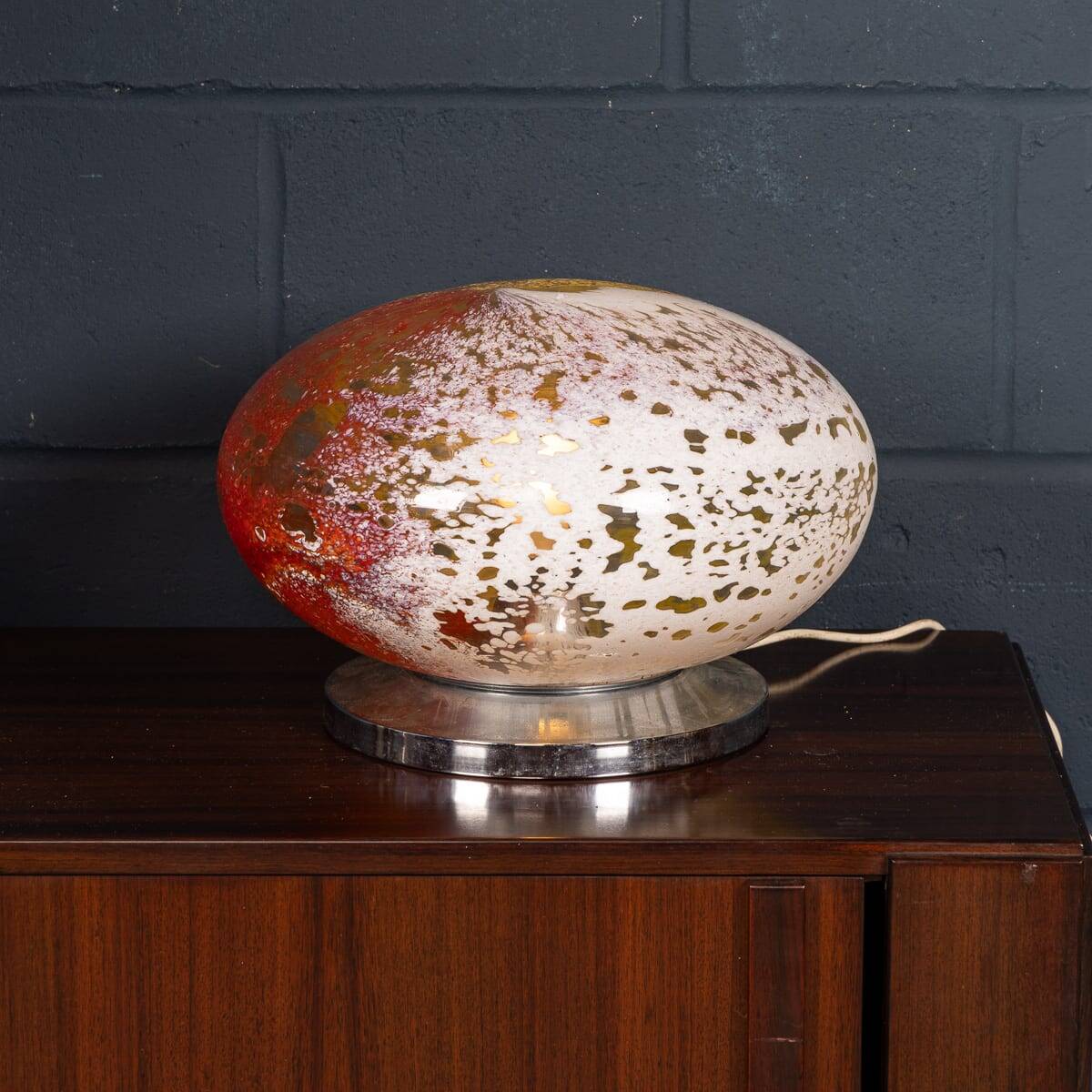 Vintage 20thc italian murano art glass table lamp c.1970