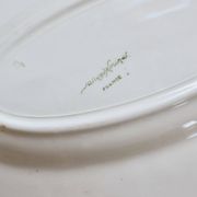 Ravier vintage Sarreguemines ivory earthenware – Scalloped rim