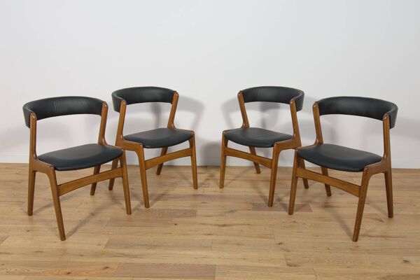 Chaises de salle à manger danoises du milieu du siècle, années 1960, lot de 4