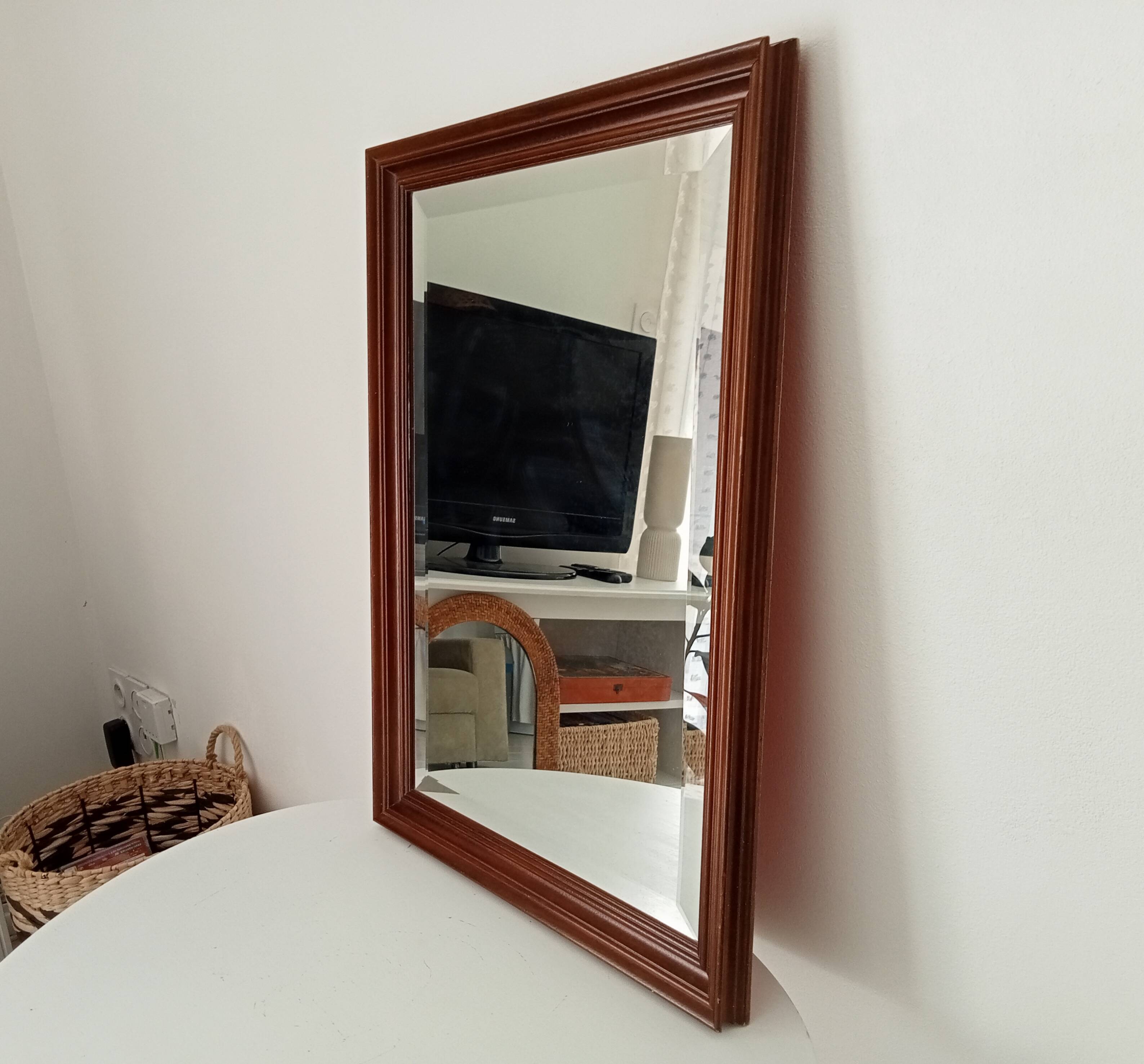 Vintage Italian mirror, beveled glass, 1960s