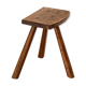 Tripod stool in solid oak 1950