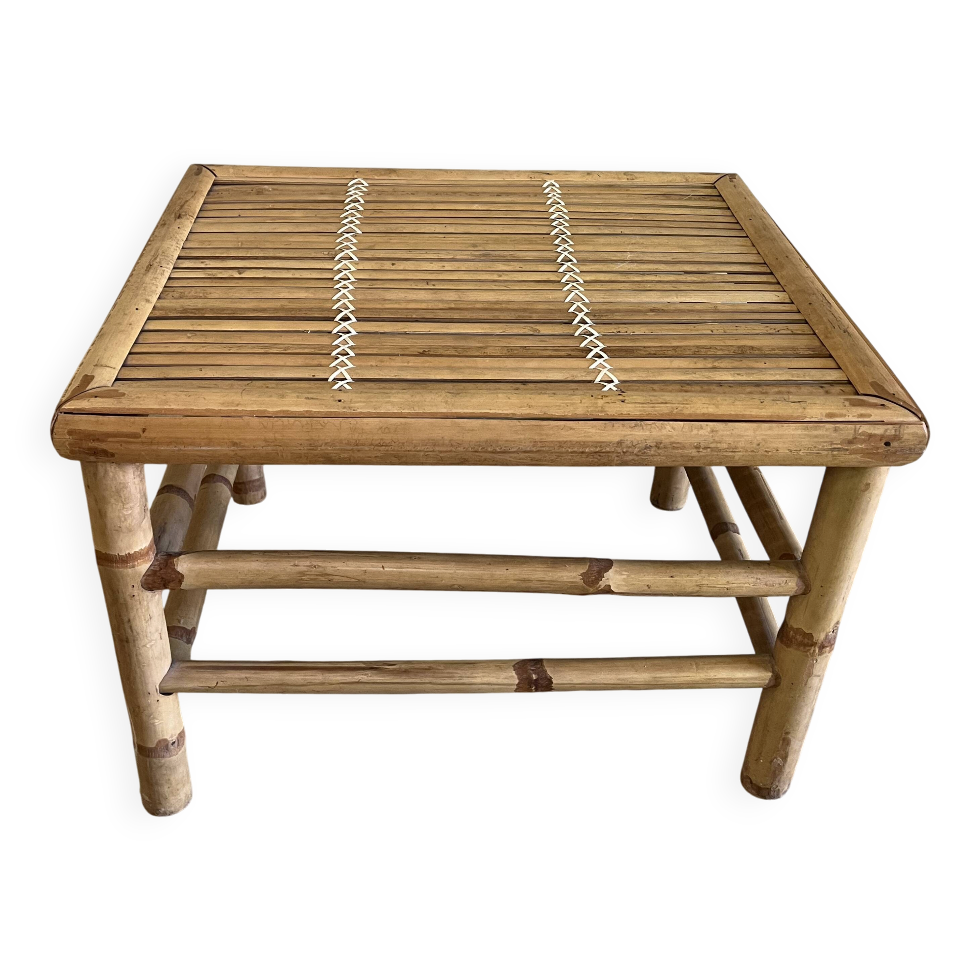 Vintage bamboo coffee table