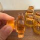 Vintage liqueur service in amber glass (decanter + 6 glasses)