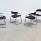 Chaises de salle à manger chromées italiennes
