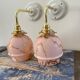 Pair of newly electrified art deco wall lamps
