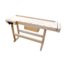 Workshop workbench in raw wood