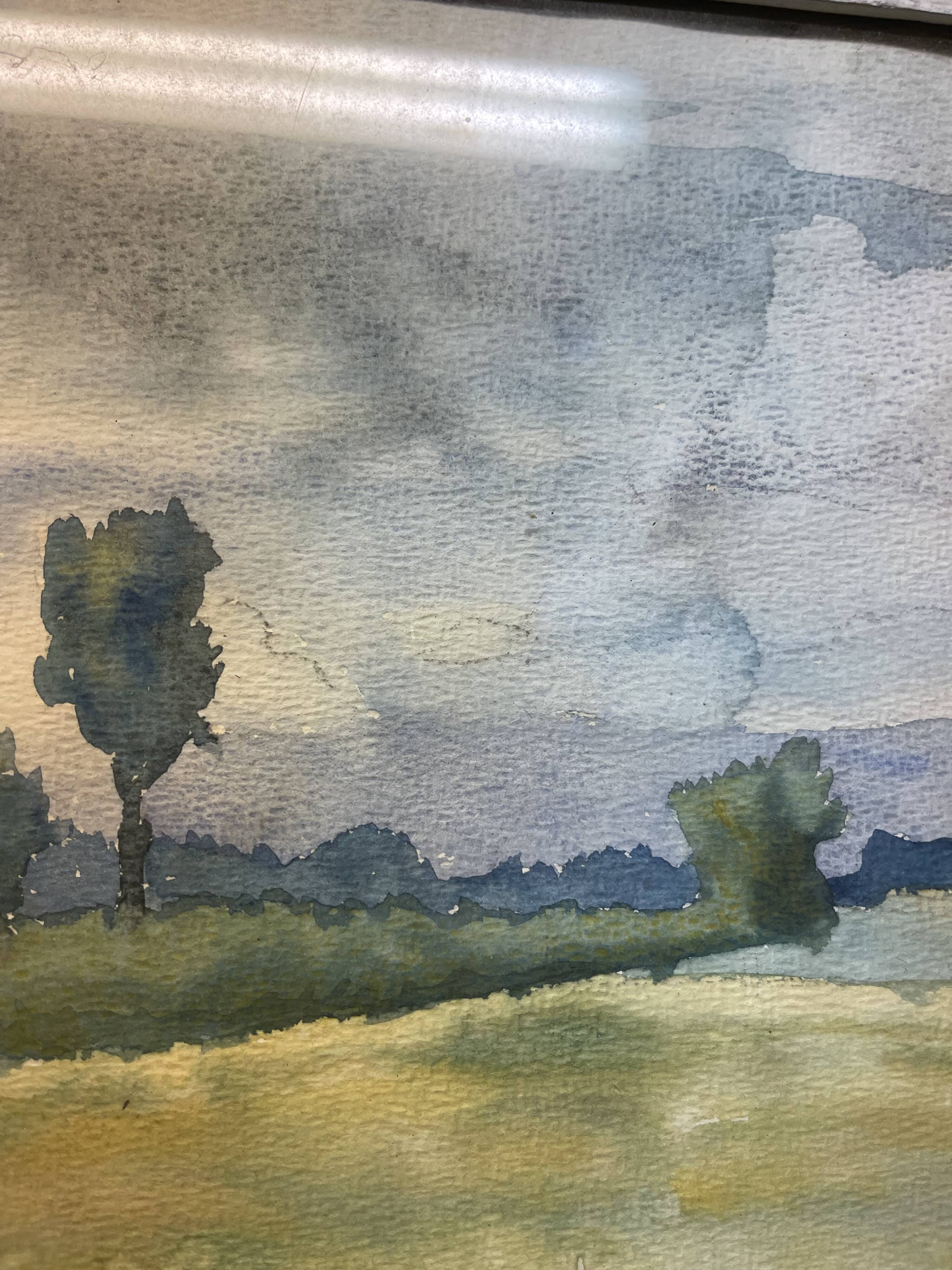 Peinture aquarelle originale, signée Paul Maurice