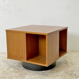 Rotating coffee table magazine holder