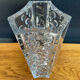 Hexagonal vase Riihimäen Lasi vintage in moulded glass