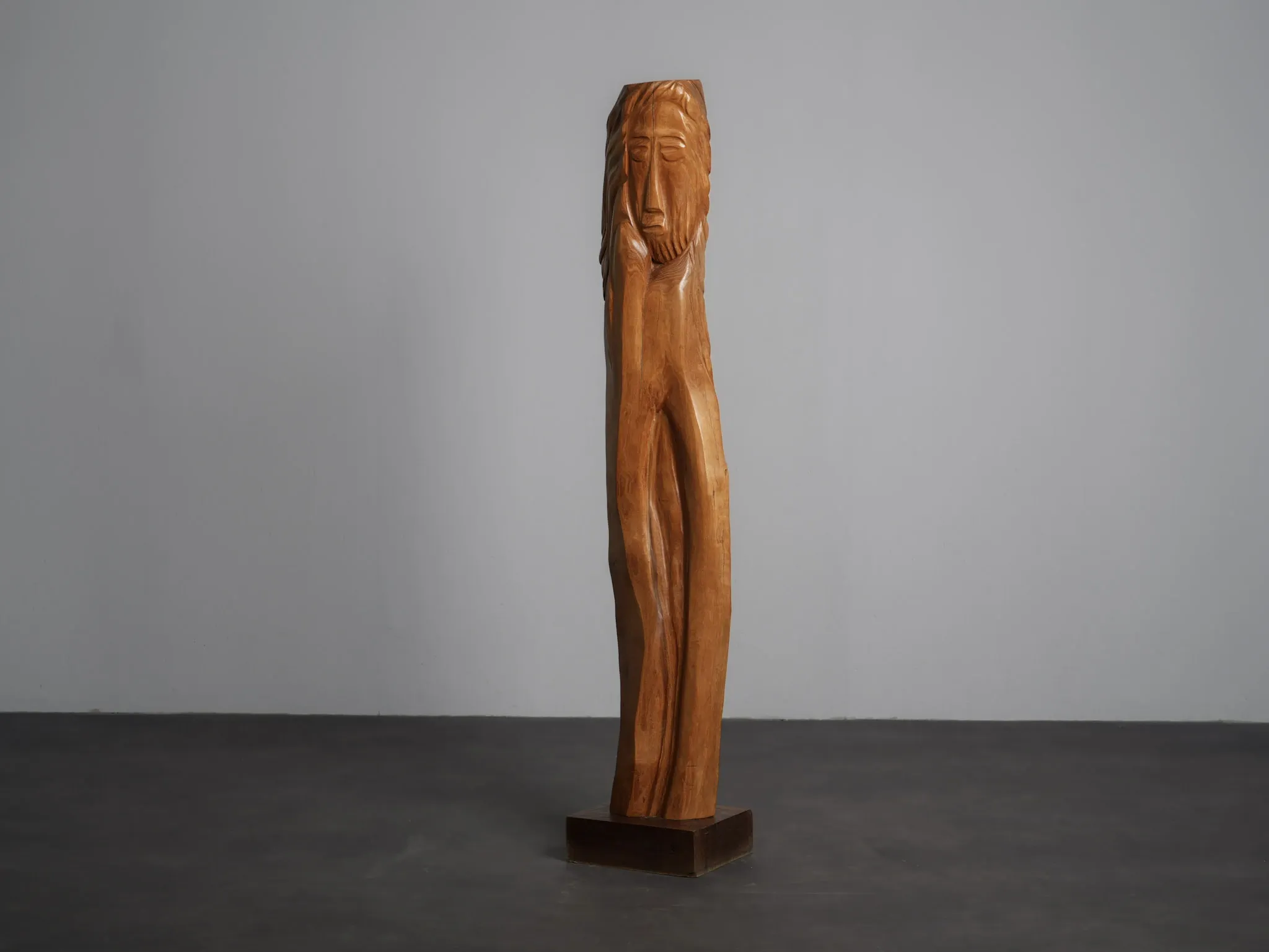 Large-scale figurative oak sculpture, Belgium, 1970s