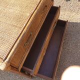 Commode Rotin 3 tiroirs