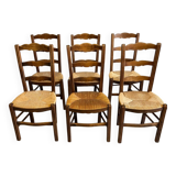 Chaises bistrot paillées