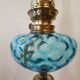 Large kerosene lamp mounted on bronze statue. Late nineteenth century