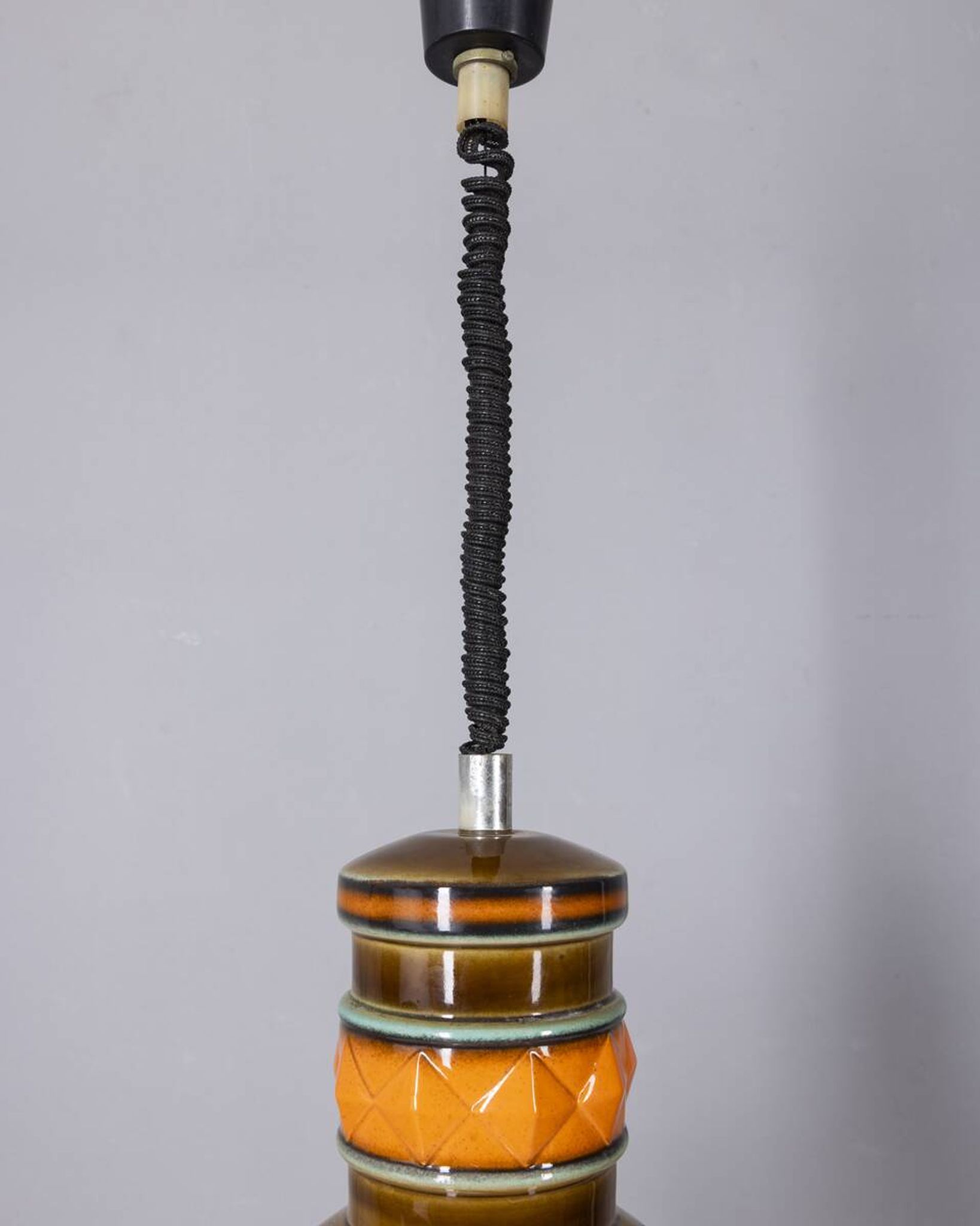 Vintage 1960s Italian design ceramic and glass chandelier