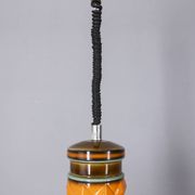 Vintage 1960s Italian design ceramic and glass chandelier