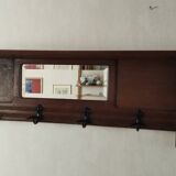 Wall-mounted coat rack, entryway shelf