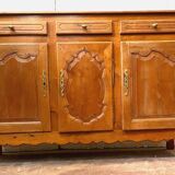 Enfilade trois portes de style Louis XV en merisier massif XX siècle