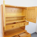 Charlotte Perriand Les Arcs vintage pine storage unit from the 60s 70s