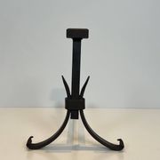 Paire de chenets modernistes en fer forgé
