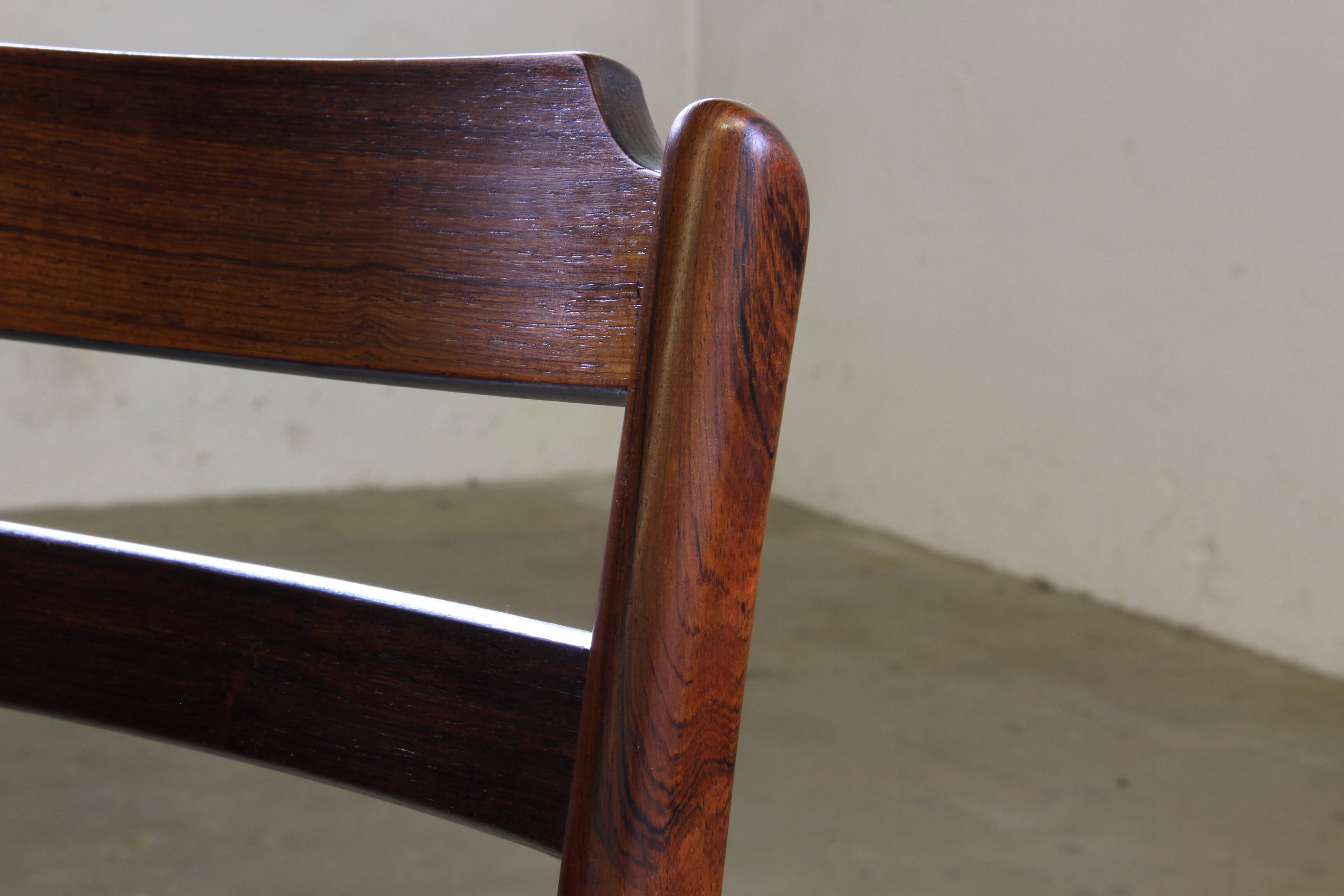 6 vintage rosewood dining chairs, Denmark, Thorsø Stole og Møbelfabrik