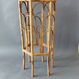 Vintage bamboo pedestal table.