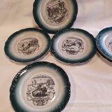 Dessert plates in Pexonne earthenware