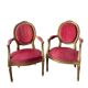 Pair of Louis XVI medallion armchairs