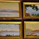 Gaston Simoës de Fonseca: 4 oils on wood (landscapes in Greece)
