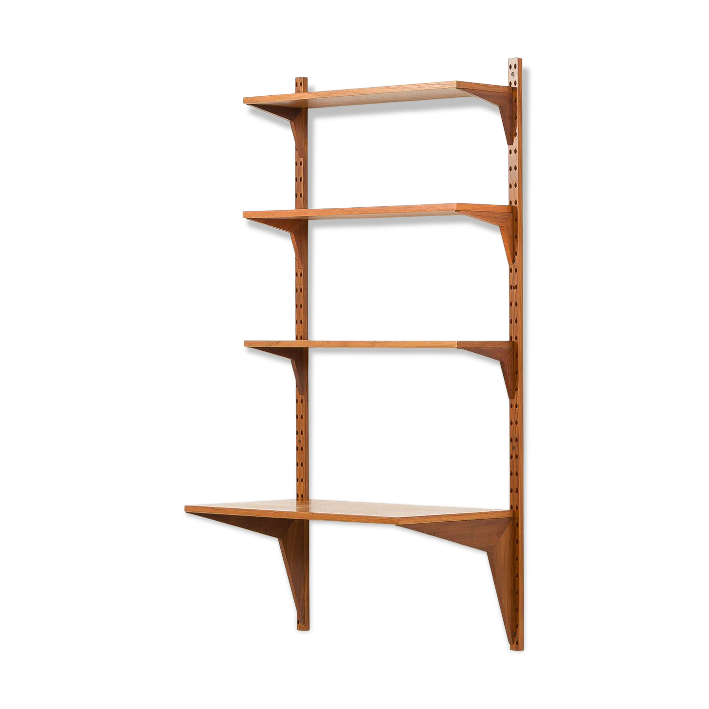 Poul Cadovius shelving unit with a desk, 1960s