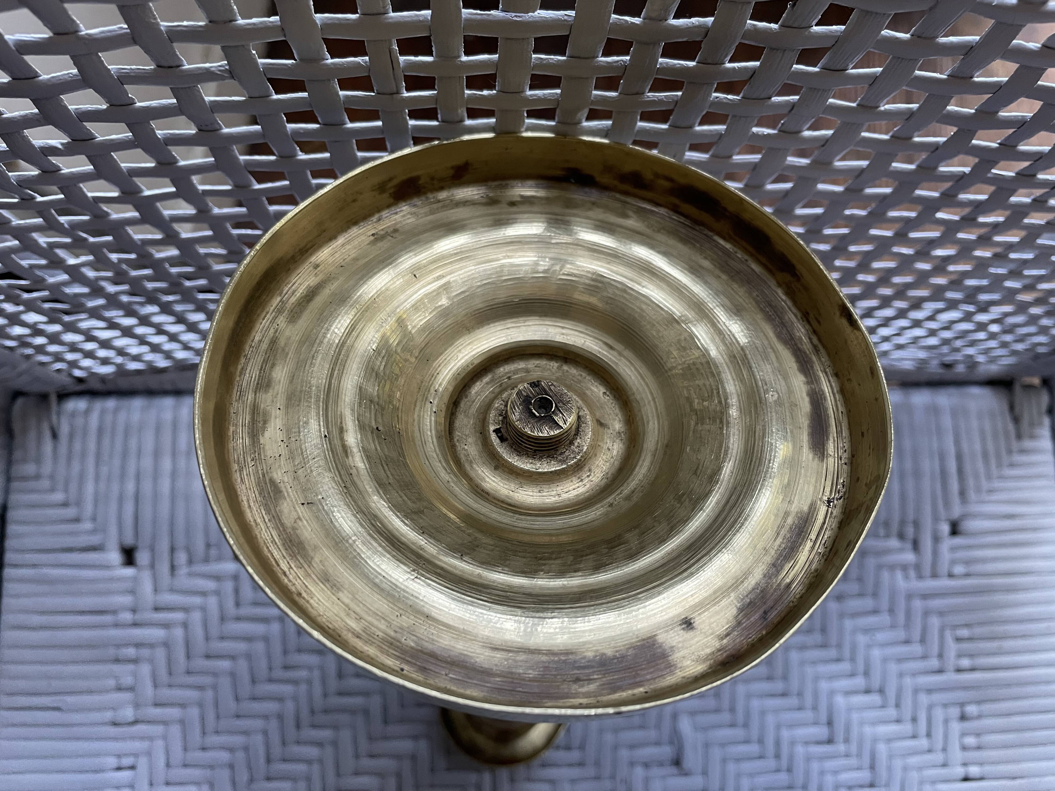 Pair of torch candle holders in chiseled gilded bronze XIXEME