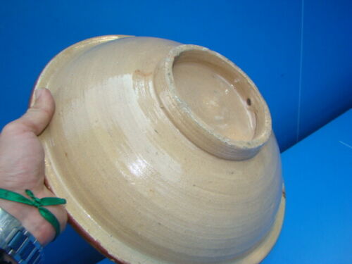 Morocco North Africa enamelled terracotta couscous plate or dish