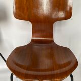 Set of four Danish hammer chairs by Arne Jacobsen for Fritz Hansen