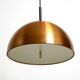 Rare original 1970s large Space Age pendant lamp with copper shade by Staff