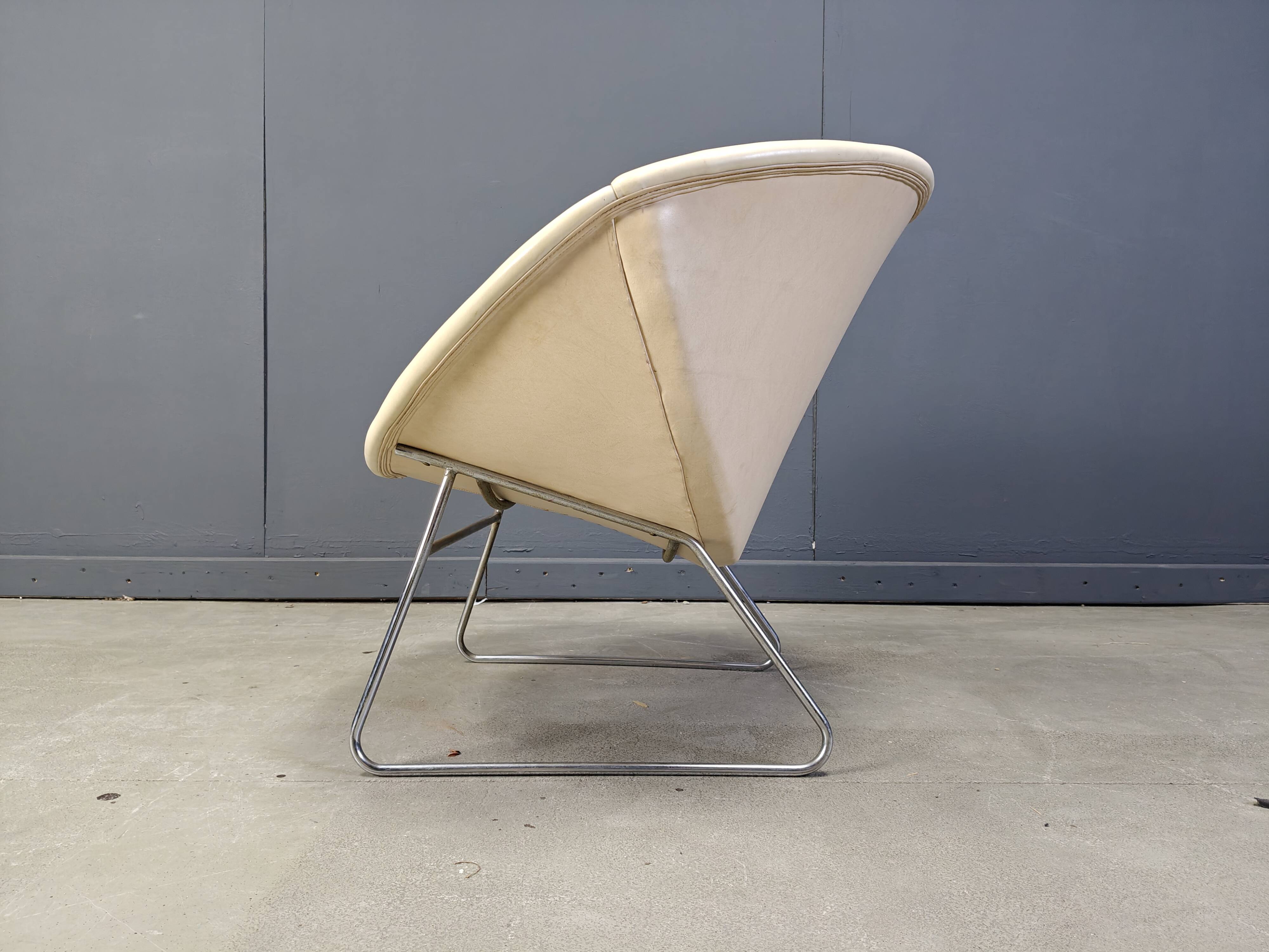 Vintage cocco Chair by Rudolf Wolf for Rohé Noordwolde, 1960s