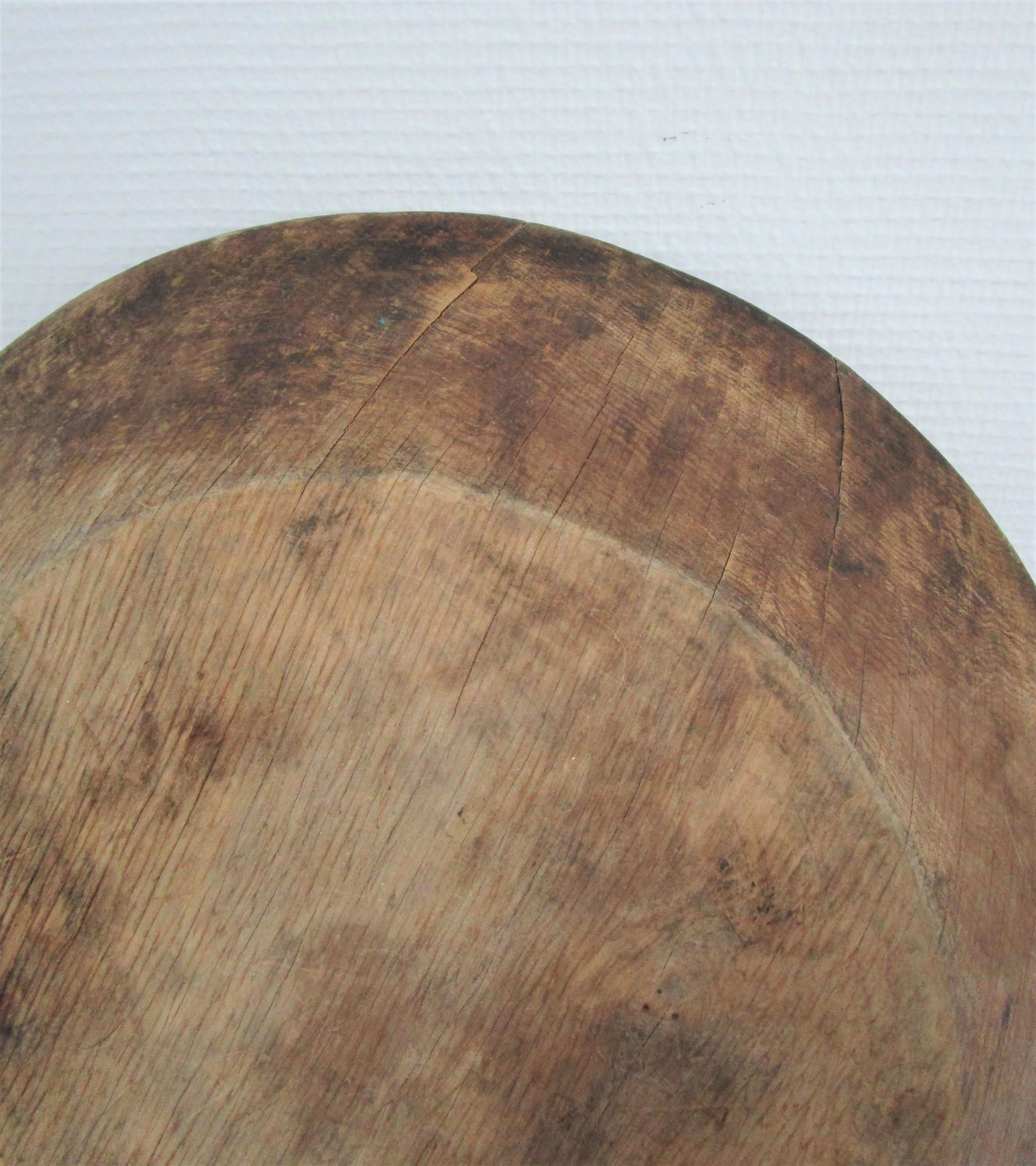 Large flat solid wood patinated vintage popular art