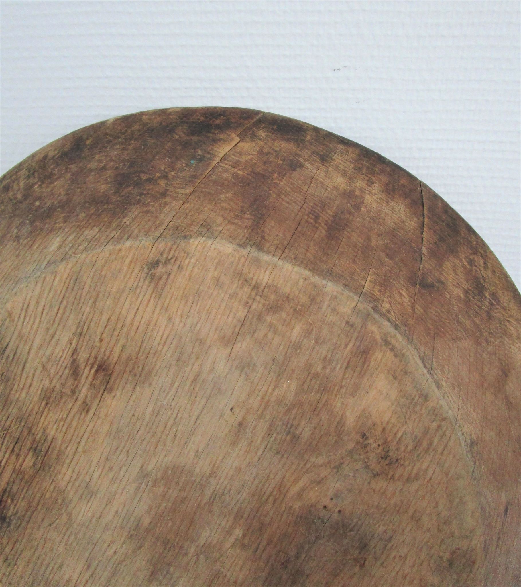 Plat bois massif patiné art populaire vintage
