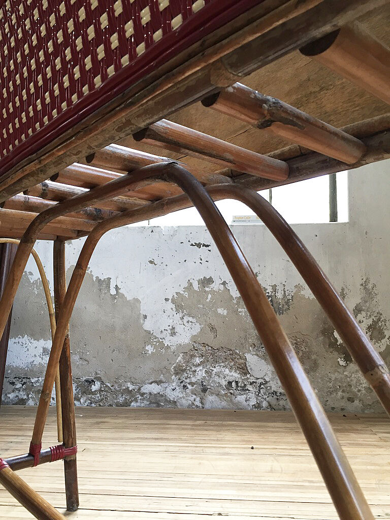 Rattan and rilsan planter