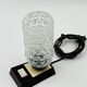Massive bedside lamp in cut glass