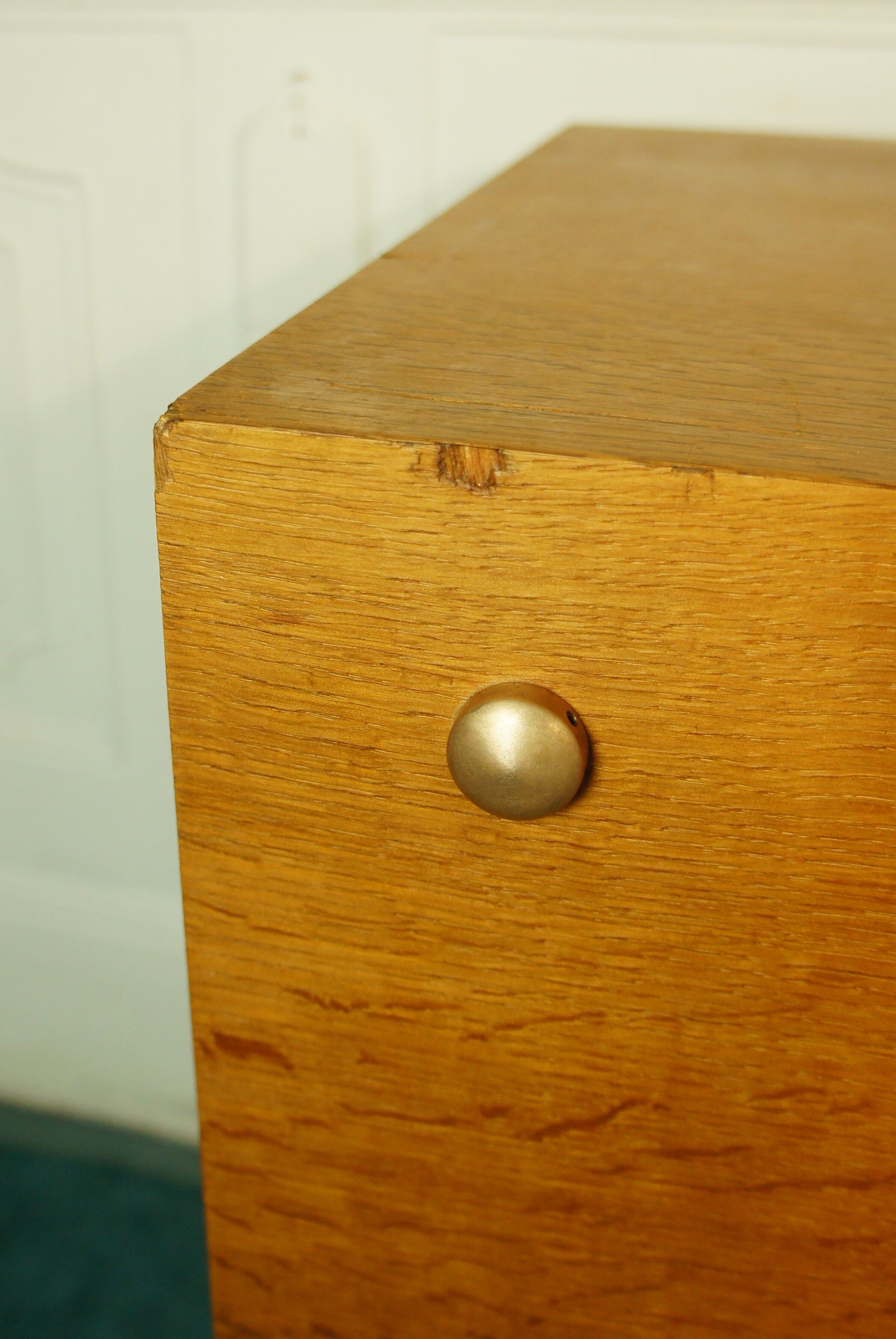 Golden oak compass stand & speaker cabinet 1960