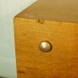 Golden oak compass stand & speaker cabinet 1960