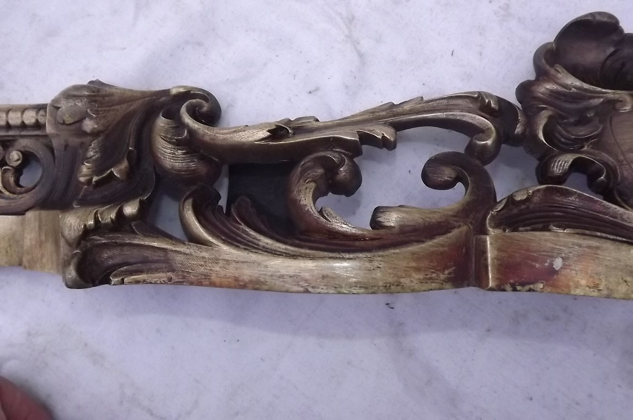 Devant de cheminée bronze 19 ème de style rocaille